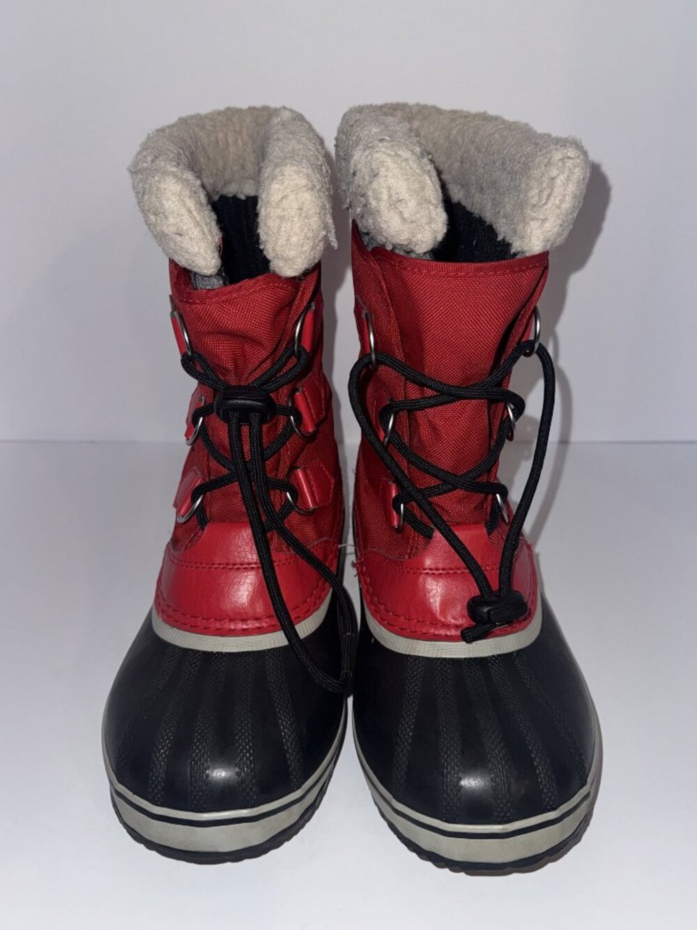Sorel Waterproof Winter Boots Size 5 Red with White Fleece Lining